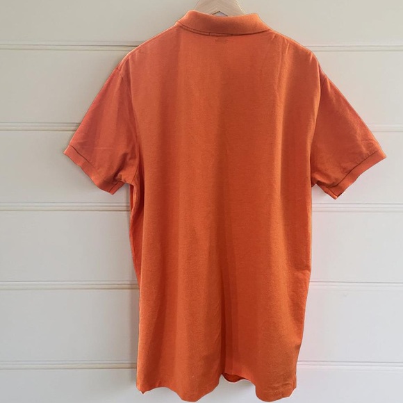 Polo by Ralph Lauren Vibrant Orange Polo Shirt XLG Classic Fit Logo on Front - Picture 6 of 8